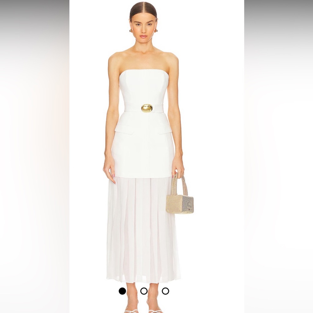 Nicholas REAGAN Strapless Mini Dress Cream